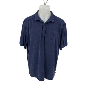 Tommy Bahama Men Polo 2XL Modal Polyester Short Sleeve Collared LOGO Adult 41-6